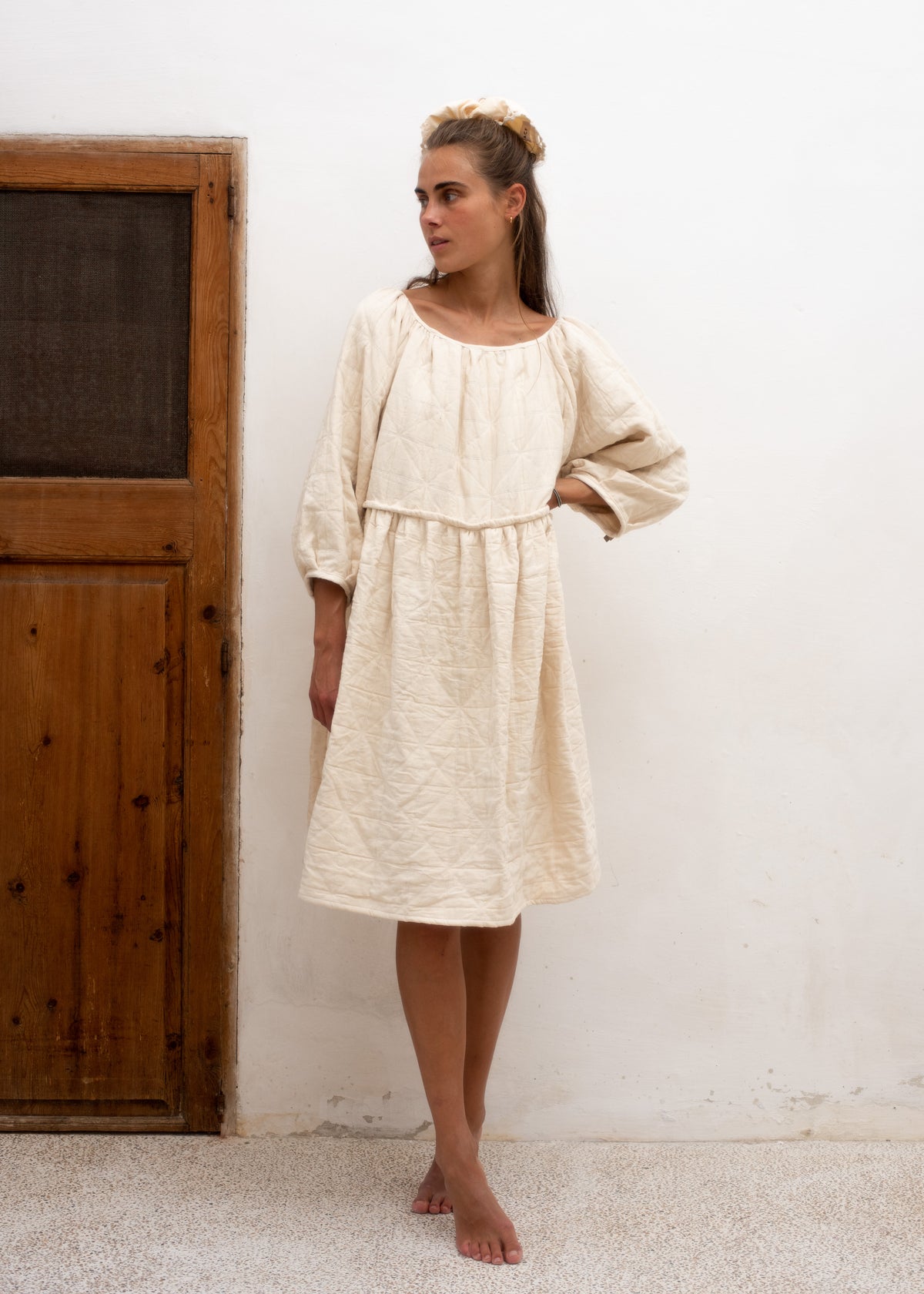 Claudel Balloon Dress — Makers Jacquard Cotton