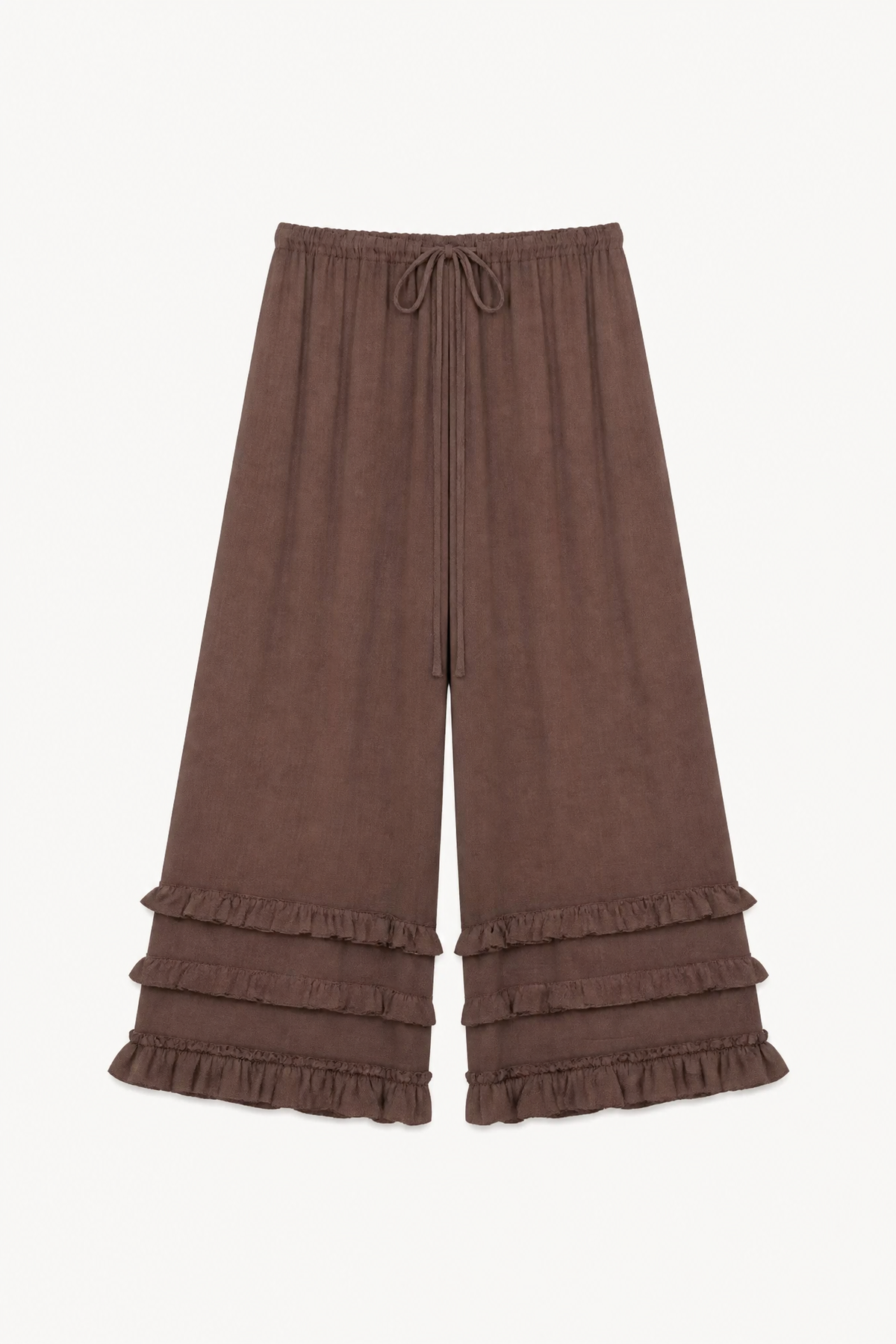 Anka Pants - Deep Brown Cotton Muslin