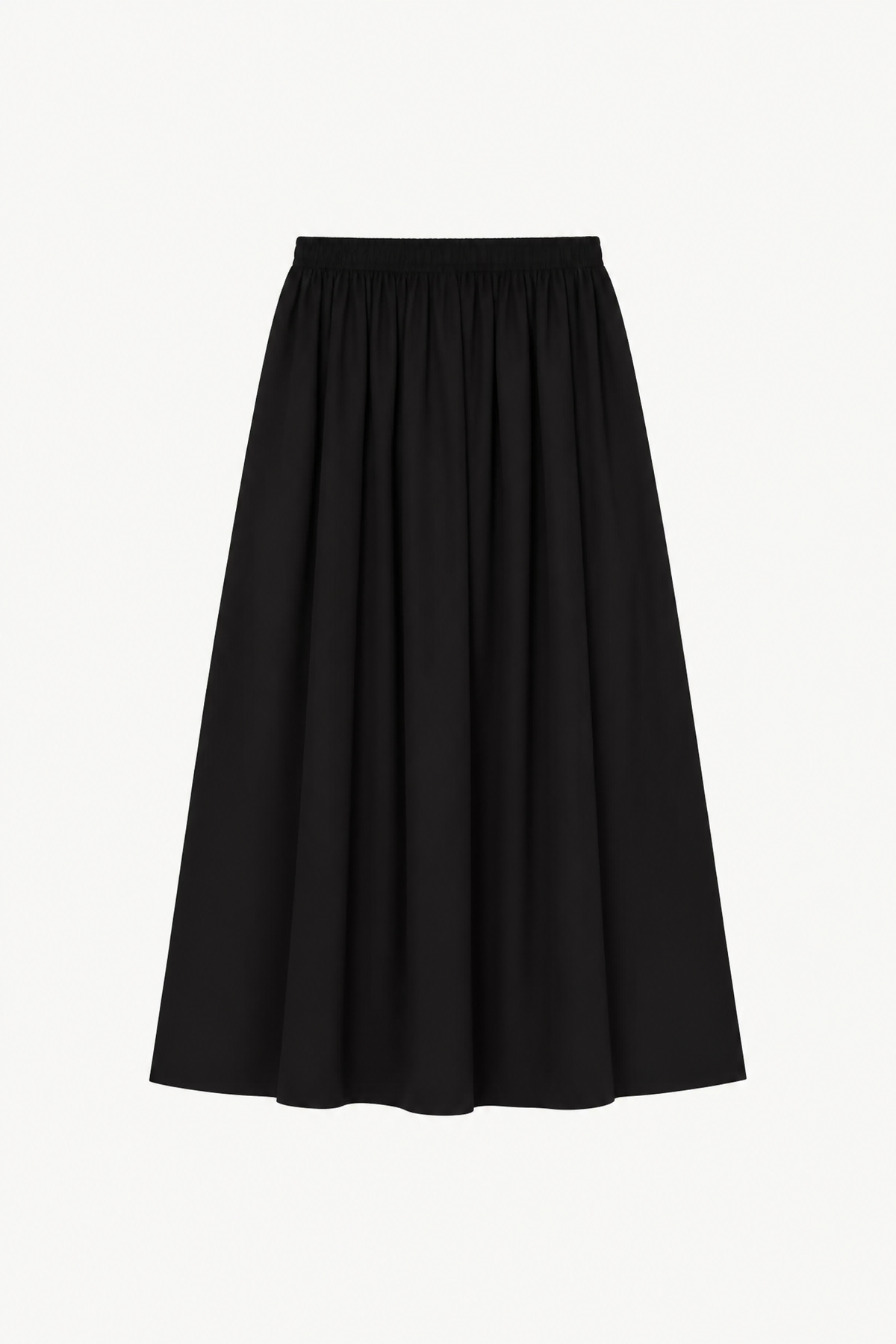 Linnea Skirt - Black Cotton Poplin Down Proof