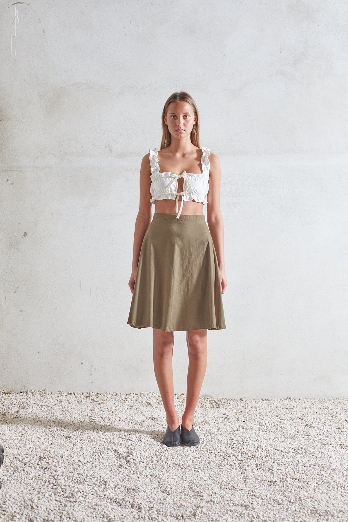 Opus Skirt - Olive Cotton