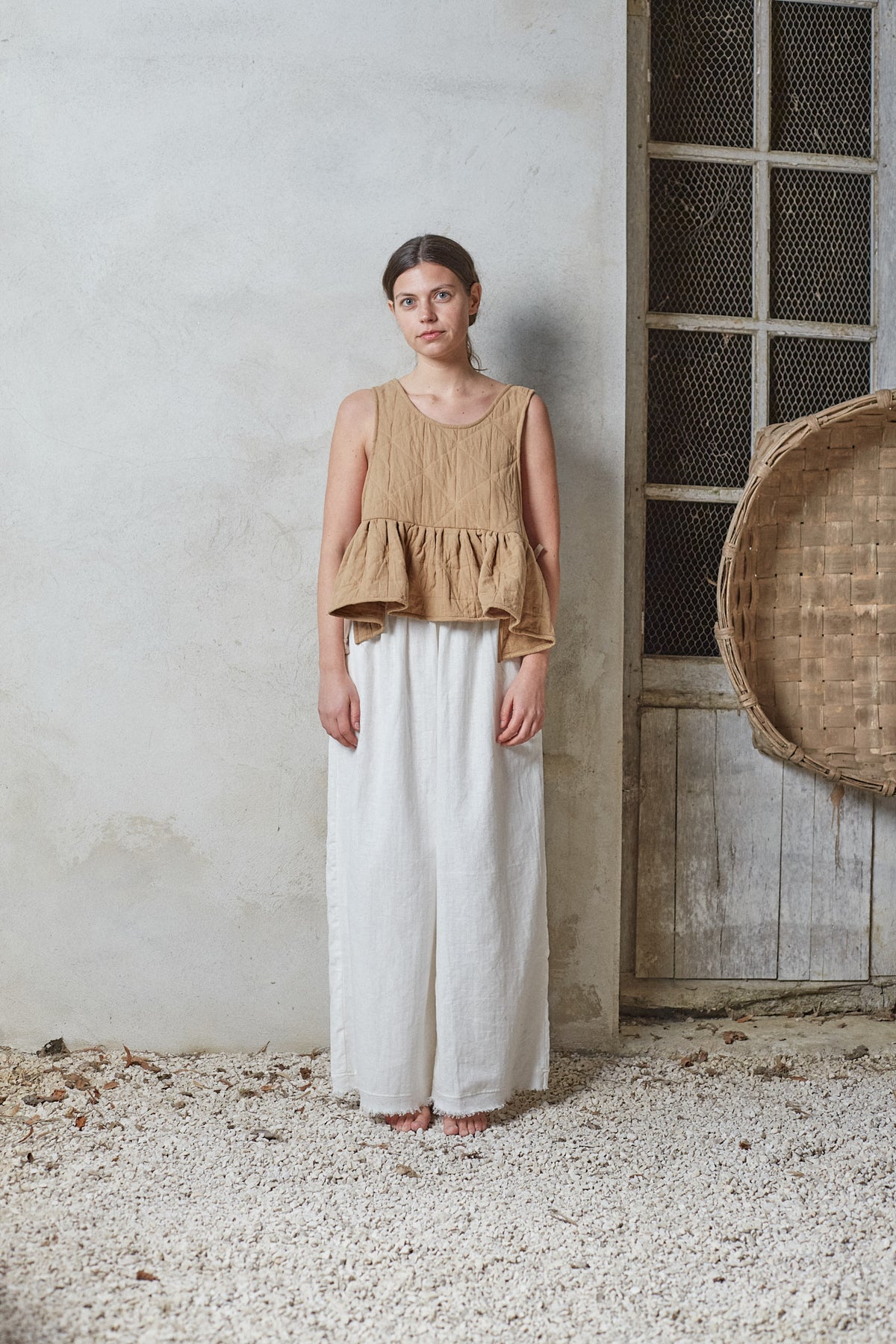Monet Top Édition Rurale — Brown Jacquard Cotton [last unit] 